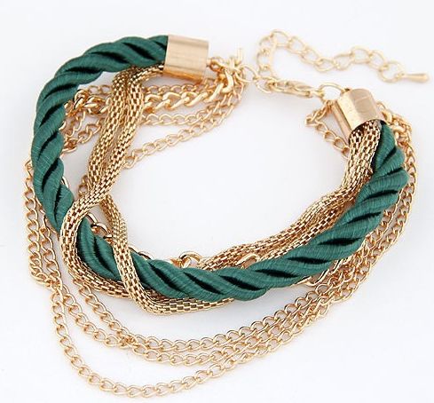 Pulsera brazalete con cadena. mod. 3