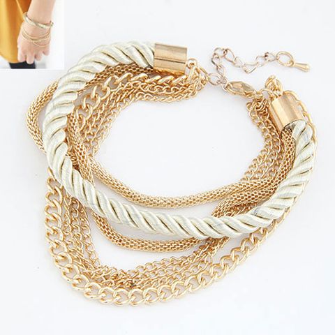 Pulsera brazalete con cadena. mod. 6