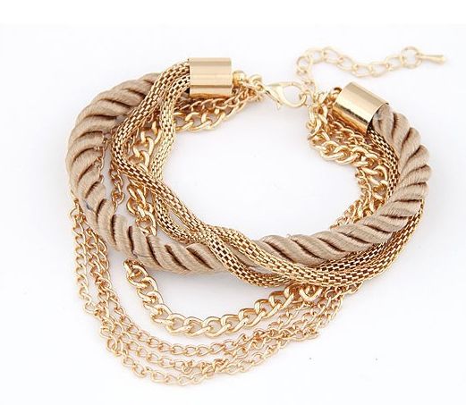 Pulsera brazalete con cadena. mod. 2