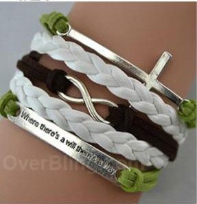 Pulsera piel trenzada con dije. mod. 18