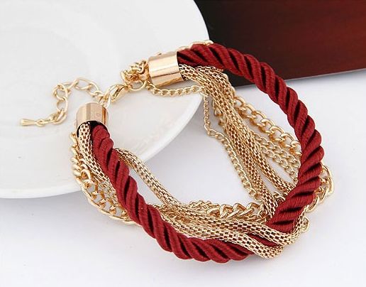 Pulsera brazalete con cadena. mod. 4