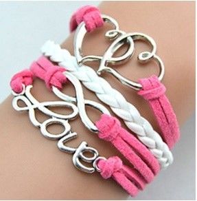 Pulsera piel trenzada con dije. mod. 11
