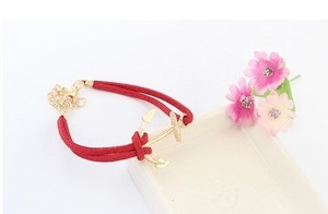 Pulsera de piel con dije Ancla - Infinito.