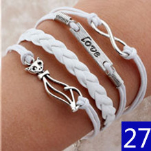 Pulsera de piel trenzada