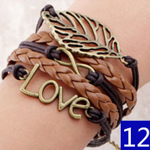 Pulsera de piel trenzada