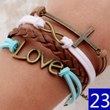 Pulsera de piel trenzada