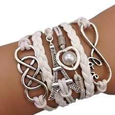 Pulsera de piel trenzada