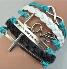 Pulsera de piel trenzada