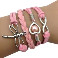 Pulsera de piel trenzada