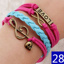 Pulsera de piel trenzada