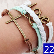 Pulsera de piel trenzada